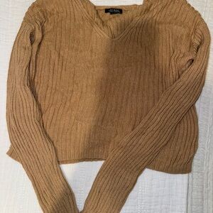 Wild Fable Camel V-Neck Sweater